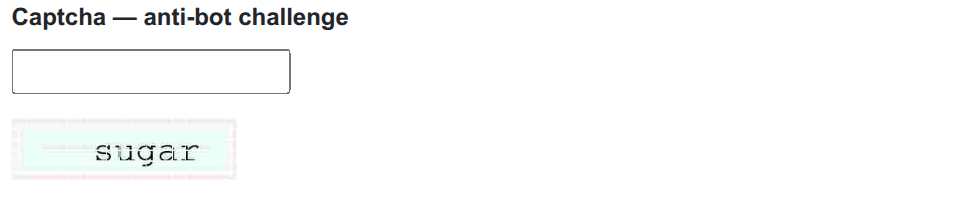 A Captcha field.