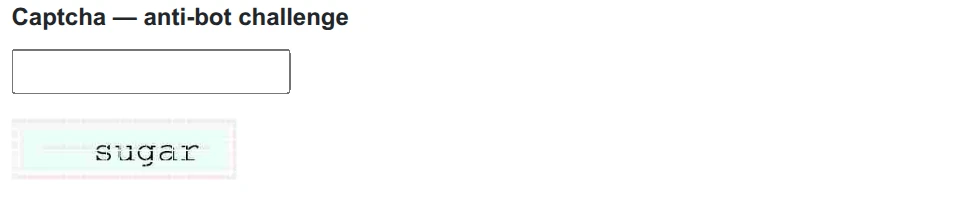 A Captcha field.
