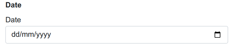 A Date column &mdash; a native date picker in the form.