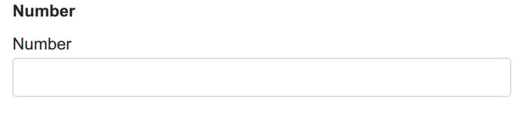 A Number column in the add/edit form.