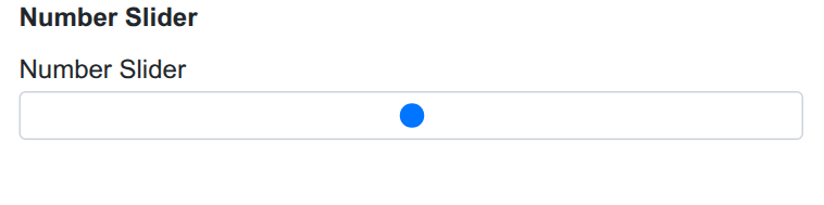 A Number Slider in the add/edit form.