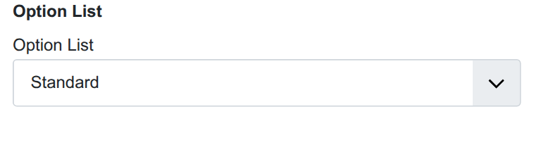An Option List column in the form.