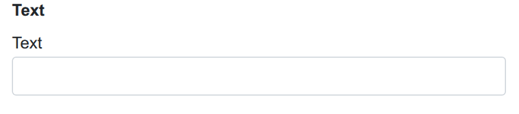 A Text column in the form.
