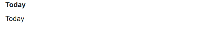 A Today column &mdash; no input; it is set automatically.